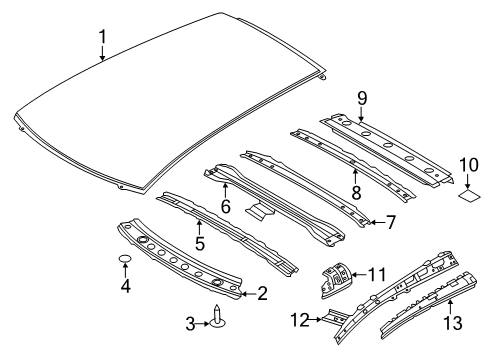 2021 Nissan Leaf Hole Cover Diagram for 64891-9RE1A