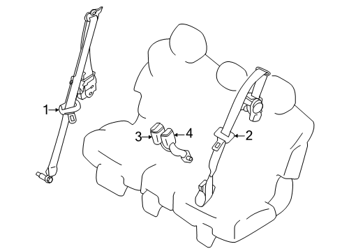 2025 Nissan Armada Second Row Seat Belts Diagram 2