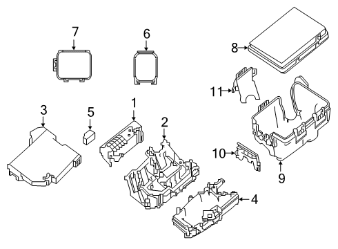 2023 Nissan Altima IPDM Engine Room Control Unit Diagram for 284B7-6CA3A