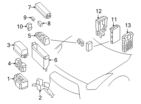 2024 Nissan GT-R BCM Controller Assembly Diagram for 284B1-6AV3A