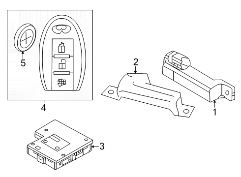 2025 Nissan Murano CONTROLLER ASSY-SMART KEYLESS Diagram for 285E2-7BA0A