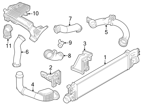 2024 Nissan Altima GUIDE ASSY-CHARGE AIR COOLER Diagram for 14462-9HG0A