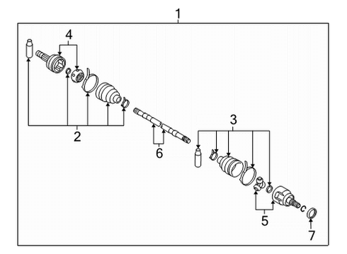 2021 Nissan Rogue Boot Kit-Outer Dust,Repair Diagram for C9241-6RE0A