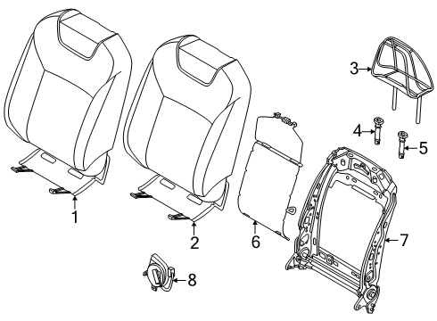 2025 Nissan Murano Driver Seat Components Diagram 2