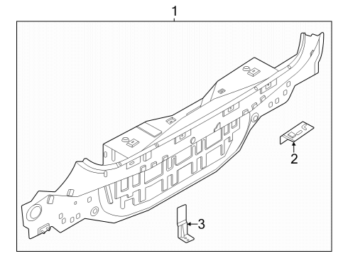 2023 Nissan ARIYA RETAINER-REAR BUMPER,UPPER Diagram for 85240-5MP0A