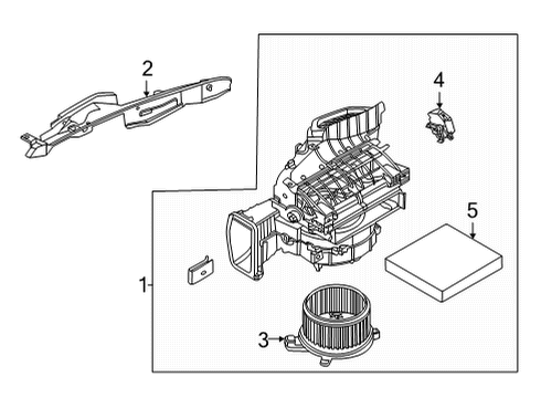 2021 Nissan Sentra Front Blower Assembly Diagram for 27220-6LB0A