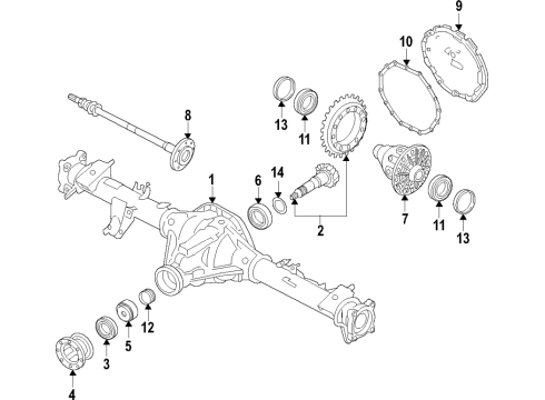 2022 Nissan Titan Rr Axle Assembly,W/O Brake Diagram for 43003-9FV3B