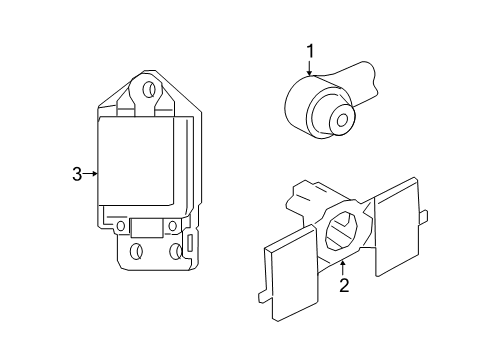 2021 Nissan Maxima Side Obstacle Warning Sensor Assembly Diagram for 284K1-9DL0A