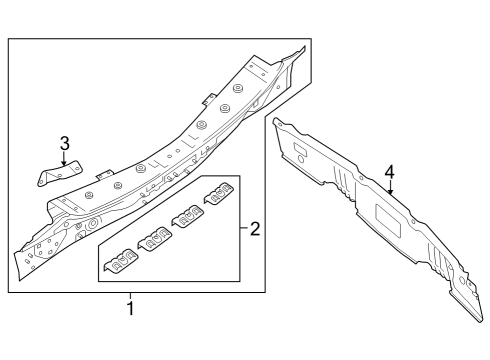 2020 Nissan Rogue Panel Rr Upper Diagram for 79110-6FK0A