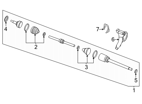 2025 Nissan Murano Front Drive Shaft Assembly Left Hand Diagram for 39101-6SA1A