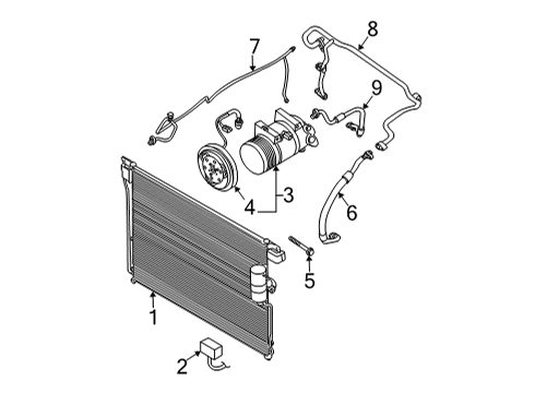 2023 Nissan Frontier HEAT EXCHANGER-INTERNAL Diagram for 92446-9BU3B
