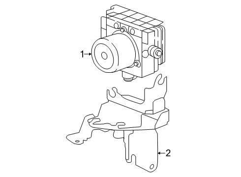 2025 Nissan Kicks Anti-Skid Actuator & ECU Assembly Diagram for 47660-1428R