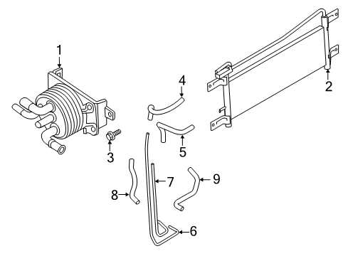 2022 Nissan Armada Cooler Assembly-Oil Diagram for 21606-6JL1B