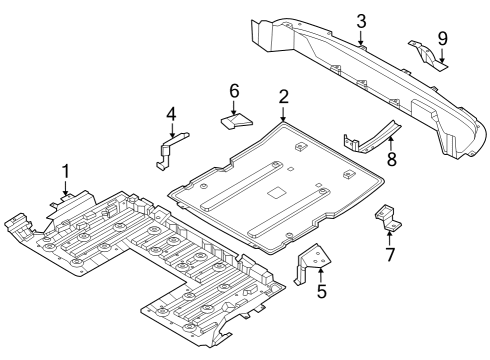 2023 Nissan ARIYA DIFFUSER ASSY-REAR Diagram for 748A2-5MP1A