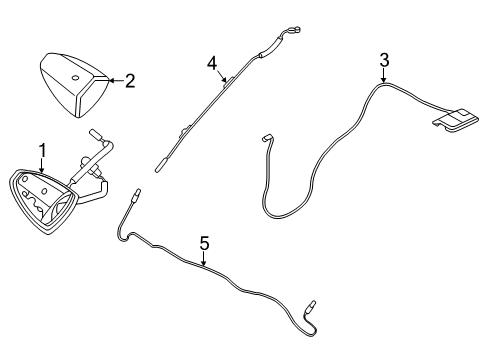 2021 Nissan NV Feeder - Antenna Diagram for 28241-9SM1B