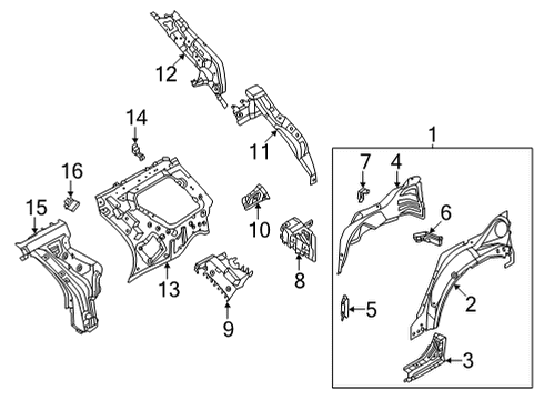 2023 Nissan Pathfinder REINFORCE ASSY Diagram for G64B2-6TAAA
