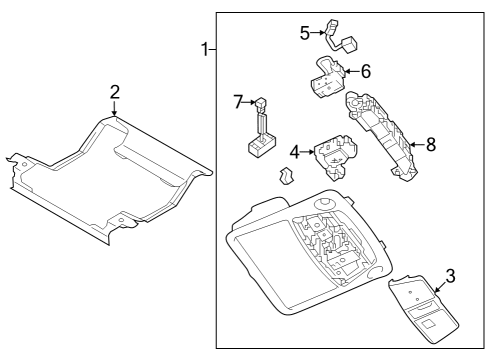 2023 Nissan Armada Map Lamp Assembly Diagram for 26430-6JR7B