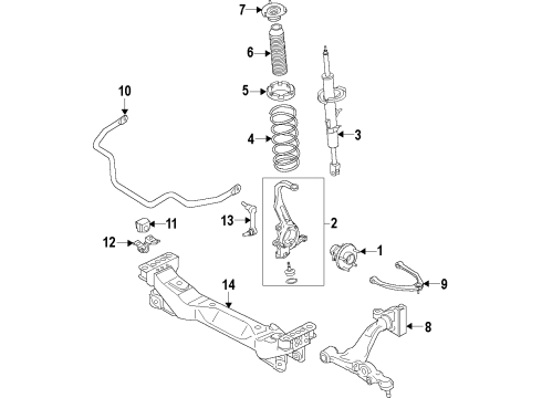 2024 Nissan GT-R SHOCK ABSORBER KIT-FRONT Diagram for E6111-6HW0A