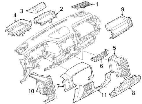2025 Nissan Frontier Lid-Cluster Diagram for 68240-9BY0B