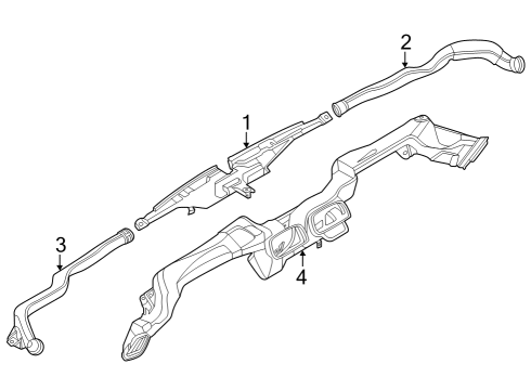 2025 Nissan Z Ventilator Duct Center Diagram for 27860-6GP1A