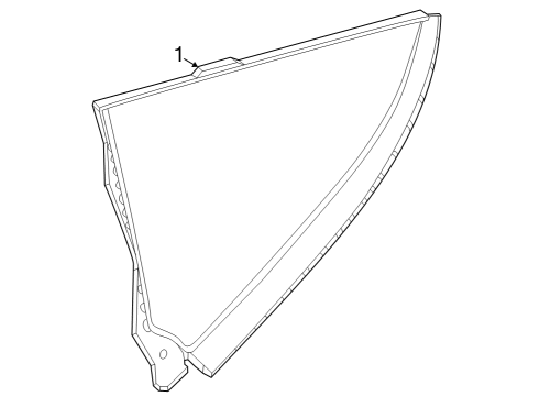 2024 Nissan Z Side Window Glass Assembly Right Hand Diagram for 83306-6GP0A