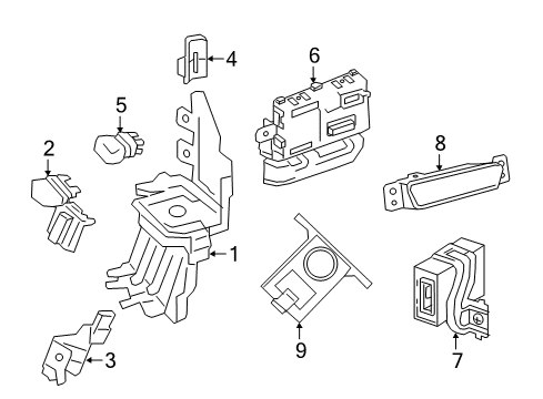 2022 Nissan Leaf BCM Controller Assembly Diagram for 284B1-5SA3A