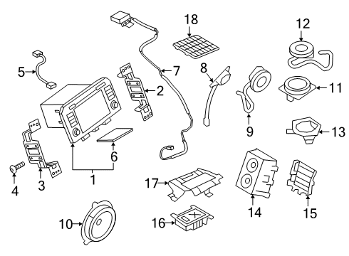 2024 Nissan GT-R Control Assembly-Navigation Diagram for 25915-6HT2B