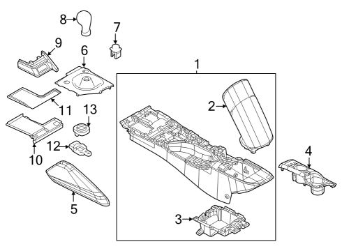 2025 Nissan Z Parking Brake Control Device Assembly Diagram for 36010-6GP0A