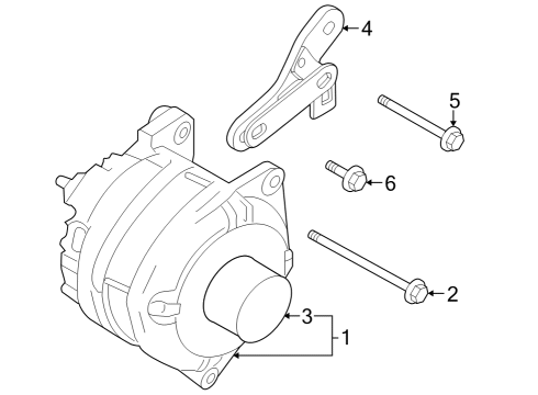 2024 Nissan Z Pulley Assembly Diagram for 23150-HZ40A