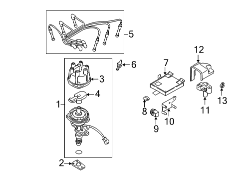 Engine Control Module Diagram for 23710-2Z301