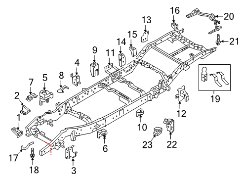 2023 Nissan Titan Bracket Assy-Cab Mounting,1ST RH Diagram for 95110-EZ11A