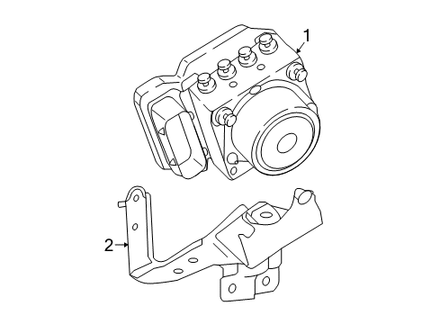 2024 Nissan Murano ACTUATOR ASSY - ANTI SKID Diagram for 47660-9UC1C