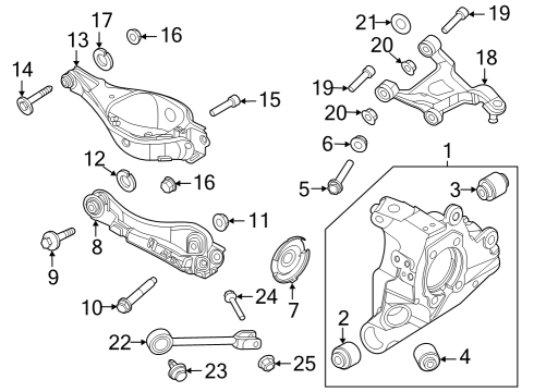 2024 Nissan ARIYA HOUSING ASSY-REAR AXLE,LH Diagram for 43019-5MR0A