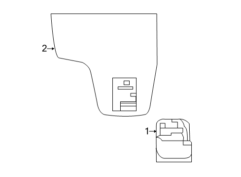2020 Nissan Rogue Lane Keep Camera Assembly Diagram for 284G3-7FW0E
