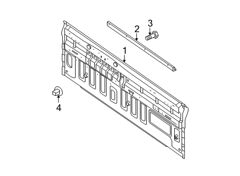 2021 Nissan Frontier Seal Diagram for 79879-9FV0A