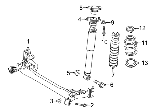2025 Nissan Kicks Play Rear Shock Absorber Kit Diagram for E6210-5RW0C