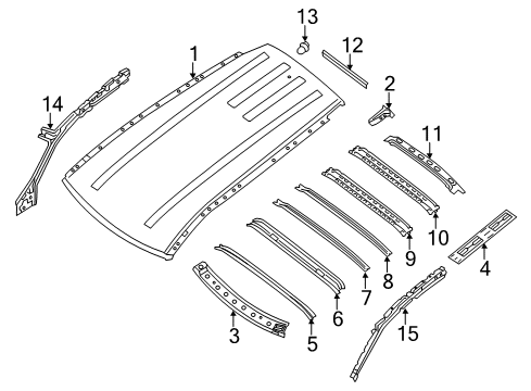 2020 Nissan Pathfinder Reinforce-Roof Corner,RH Diagram for G3126-3KACB