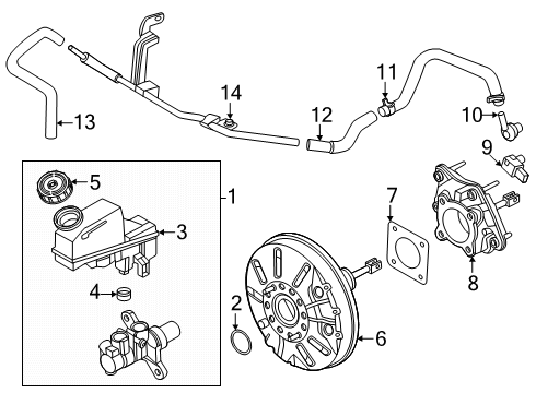 2025 Nissan Kicks HOSE-BRAKE BOOSTER Diagram for 47471-6LG0A