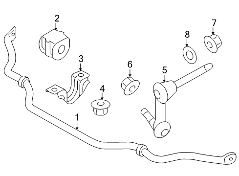 Stabilizer Bush Diagram for 54613-JJ50A