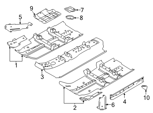 2021 Nissan Rogue Sport Sill Inner Left Hand Diagram for 76451-6MT0A