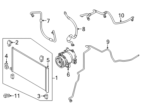 2020 Nissan Rogue Compressor Assy-Cooler Diagram for 92600-4BB2A