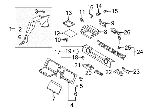 Grille-Rear Speaker,R Diagram for 28176-8H300
