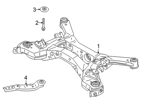 2025 Nissan Rogue Member Compl-Rear Suspension Diagram for 55400-6RA1A