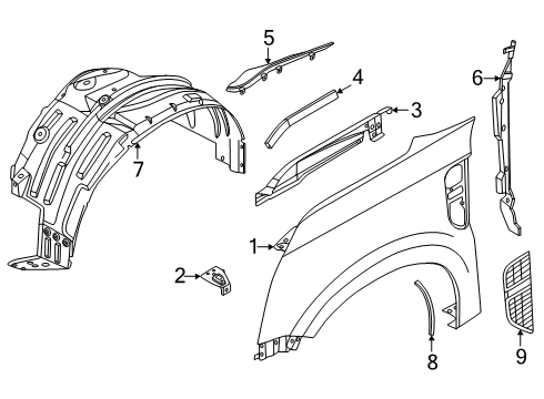 2025 Nissan Armada Fender & Components Diagram 2