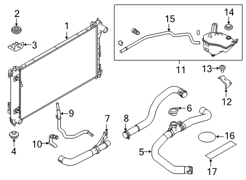 2021 Nissan Altima Radiator Assembly Diagram for 21460-6CB0C