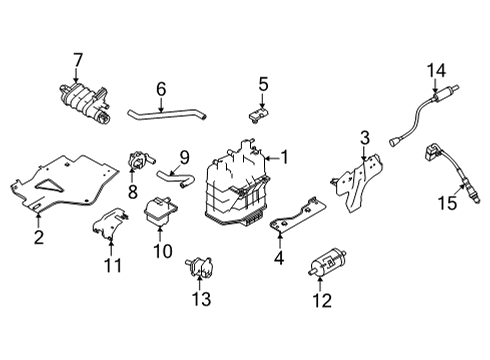 2021 Nissan Frontier Heated Oxygen Sensor Diagram for 226A0-9BT0C