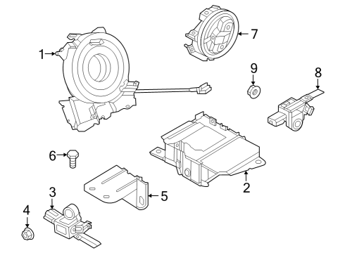 2025 Nissan ARIYA WIRE ASSY-STEERING AIR BAG Diagram for B5554-5MP2A