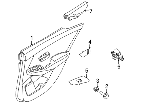 Cover-Rear Door Corner,Inner LH Diagram for 82293-6LB0A