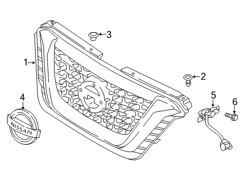 2020 Nissan Kicks Camera Assy-Front View Diagram for 284F1-5RA2A