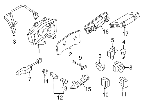Speedometer Assembly Diagram for 24820-6HU1A